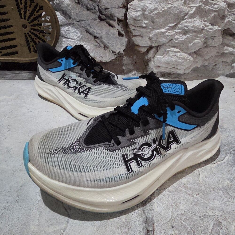 Hoka One Rocket U X3 Women's 7.5 Blue Gray Running Athletic Shoes